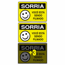 Ver imagem 1 de Combo 6 Placas De Sinalização Sorria Você Está Sendo Filmado 20x15 Acesso - P-25 F9e