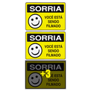 Ver imagem 1 de Combo 6 Placas De Sinalização Sorria Você Está Sendo Filmado 20x15 Acesso - P-25 F9e