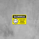 Ver imagem 3 de Combo 6 Placas De Sinalização Sorria Você Está Sendo Filmado 20x15 Acesso - P-25 F9e