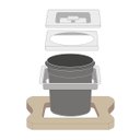 Ver imagem 3 de Lixeira Embutir Inox Clean Square 5lts Tramontina 25x25