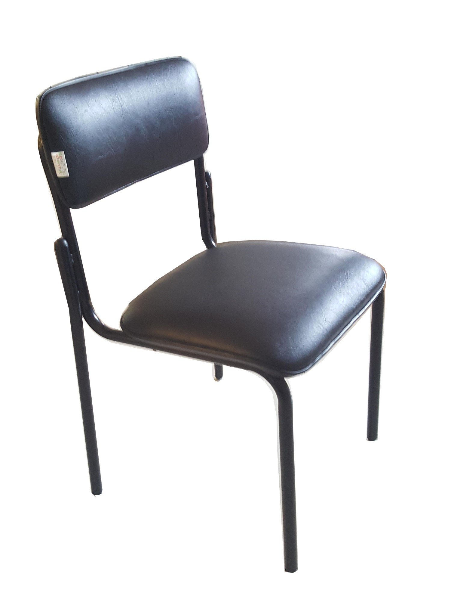Cadeira Estofada Courvim Preto Schoolcenter Sc 076 - 1