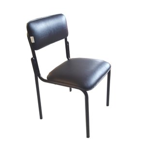 Cadeira Estofada Courvim Preto Schoolcenter Sc 076