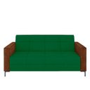Ver imagem 4 de Sofá Living Decorativo Houston 2 Lugares 180cm Pés em Metal Veludo/ Pu Verde/ Marrom G33 - Gran Belo