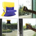 Ver imagem 4 de Rodo Mágico Limpa Vidro Magnético Amarelo Duplo Lado Limpeza Mais Rápida Janelas Casa e Apartamento