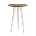 Ver imagem 1 de Mesa de Canto Theo Mezzo Fosco com Pés Branco - Reller Móveis