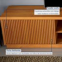 Ver imagem 6 de Rack para TV até 75 Polegadas 100% MDF 2 Portas 180cm com Ripado