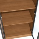 Ver imagem 7 de Guarda-Roupa Modulado 2 Portas de Vidro 4 Prateleiras 80cm x 52cm x 230cm Linha Liga Modulado Cinza Canela/Grafite