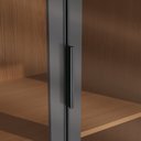 Ver mais imagens de Guarda-Roupa Modulado 2 Portas de Vidro 4 Prateleiras 80cm x 52cm x 230cm Linha Liga Modulado Cinza Canela/Grafite