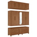 Ver imagem 6 de Guarda Roupa Casal 192cm 11 Portas com Espelho Tóquio Jatobá S01 - Mpozenato