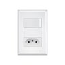 Interruptor Simples e Tomada 2P+T 20A Fame Evidence com Placa 4x2 Branco - 1