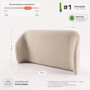 Ver imagem 4 de Cabeceira Estofada Alure para Cama Queen de 160cm Orgânica Curva Bouclê Bege - Desk Design