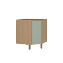 Ver imagem 1 de Balcão de Cozinha Canto Diagonal 74cm 1 Porta sem Tampo Slim Luciane Móveis
