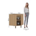 Ver imagem 2 de Balcão de Cozinha Canto Diagonal 74cm 1 Porta sem Tampo Slim Luciane Móveis
