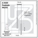 Ver imagem 2 de Pendente Duplo Tubo Palito Moderno 30cm Preto + Led 4w