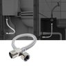 Engate Rabicho Mangueira Aço Inox Trançado 1/2 Polegadas Kit 12 Uni 60 Cm Agua Quente Fria Torneira  - 4