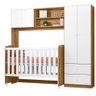 Conjugado Quarto Infantil 4 Portas, 2 Gavetas Ternura com Berço Amore Nature/branco - Peternella Móv - 6