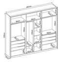 Ver imagem 4 de Guarda Roupa Casal Atrice Ripado 6 Portas Nogueira/nude Prime com 2 Espelhos - Demartêz