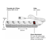 Protetor Eletrônico e Filtro de Linha Com 5 Tomadas Epe 205 Branco Intelbras - 7
