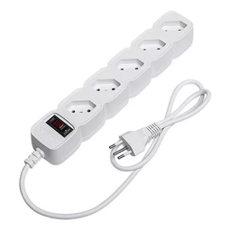 Protetor Eletrônico e Filtro de Linha Com 5 Tomadas Epe 205 Branco Intelbras - 1