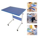 Ver imagem 7 de Mesa para Notebook Retangular Moderno sem Gavetas Estrutura Alumínio 40cm Azul Altura Ajustavel