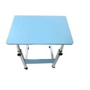 Ver imagem 2 de Mesa para Notebook Retangular Moderno sem Gavetas Estrutura Alumínio 40cm Azul Altura Ajustavel