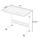Ver imagem 6 de Mesa para Notebook Retangular Moderno sem Gavetas Estrutura Alumínio 40cm Azul Altura Ajustavel