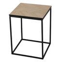 Ver imagem 3 de Kit 2 Mesas Laterais ANM6205M Quadrada MDF Ferro 30cm Amadeirado