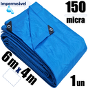 Ver imagem 1 de Lona Carreteiro Azul 150 Micras - 6x4m - Construmarcas