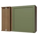 Ver imagem 1 de Armário Aéreo de Canto 1 Porta Rustic/verde Vik Madesa