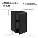 Ver imagem 4 de Balcão de Cozinha 40 cm 1 Porta Suspenso Preto Nice Madesa