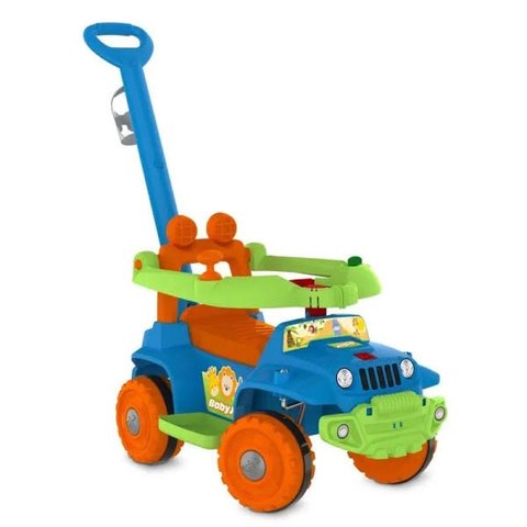 Andador Babyjipe - Passeio e Andador - Azul e Verde - Bandeirante Band1058