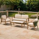 Ver imagem 2 de Jogo de Sofa Area Externa Corda Nautica Aluminio Shell Verde