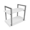 Prateleira Milazzo Nicho Design Industrial Prata e Branco - 1