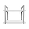 Prateleira Milazzo Nicho Design Industrial Prata e Branco - 3
