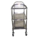 Ver imagem 2 de Carrinho para servir Café / Chá com 3 Bandejas e Guarnições - A - 40cm (C) x 40cm (L) x 90cm (A)