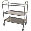 Ver imagem 3 de Carrinho para servir Café / Chá com 3 Bandejas e Guarnições - D - 100cm (C) x 40cm (L) x 90cm (A)