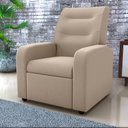 Ver imagem 1 de Poltrona Reclinável Decorativa Sophia Veludo Light Bege