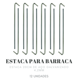 Estacas de 20cm AÇO CA-50 (4,2mm): Firmeza para sua Barraca! - 6