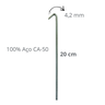 Estacas de 20cm AÇO CA-50 (4,2mm): Firmeza para sua Barraca! - 2