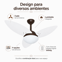 Ver imagem 3 de Ventilador Infinity Lótus 1025 3 Pás Brancas com Chave