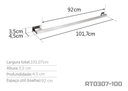 Ver imagem 3 de Toalheiro 1 Metro Inox - Kromus Rt0307-100