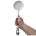 Ver imagem 3 de Kit 5 Escumadeiras Grandes Fritura Aço Inox Espumadeira para Pastel Batata Frita Arroz