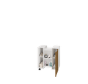 Ver imagem 4 de Gabinete para Banheiro Pequim Branco/ Ripado C/ Rodízios - Bela Móveis