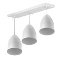 Ver imagem 1 de Pendente Vegas Triplo Base Retangular Branco sala quarto