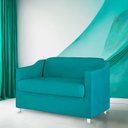 Ver imagem 3 de Namoradeira Decorativa Reforçada Recepção Suede Azul Tifany