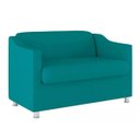 Ver imagem 2 de Namoradeira Decorativa Reforçada Recepção Suede Azul Tifany