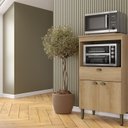 Ver imagem 1 de Balcão para Cozinha 2 Fornos Moderna Marrom/Capuccino