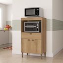 Ver imagem 1 de Balcão de Cozinha 2 Fornos Moderna Yescasa Marrom/Capuccino