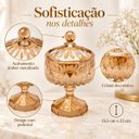 Ver imagem 7 de Baleiro Potiche Decorativo Louise de Cristal Âmbar com Tampa e Pé 23cm