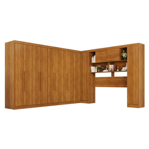 Guarda-Roupa Casal Modulado Portofino 13 Portas 4 Gavetas Cinamomo - Pnr Móveis